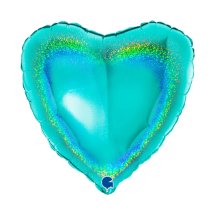 18 inch Heart Glitter Holographic Tiffany Foil Balloons