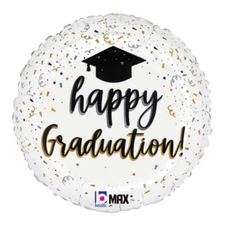 18 inch Satin Graduation Confetti Foil balloon