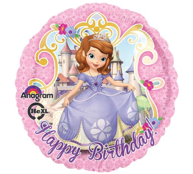 18 inch Sofia the First Birthday Standard XL® balloon
