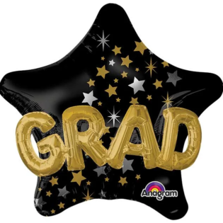 36 inch Congrats GRAD Star Multi-Balloon Foil balloon