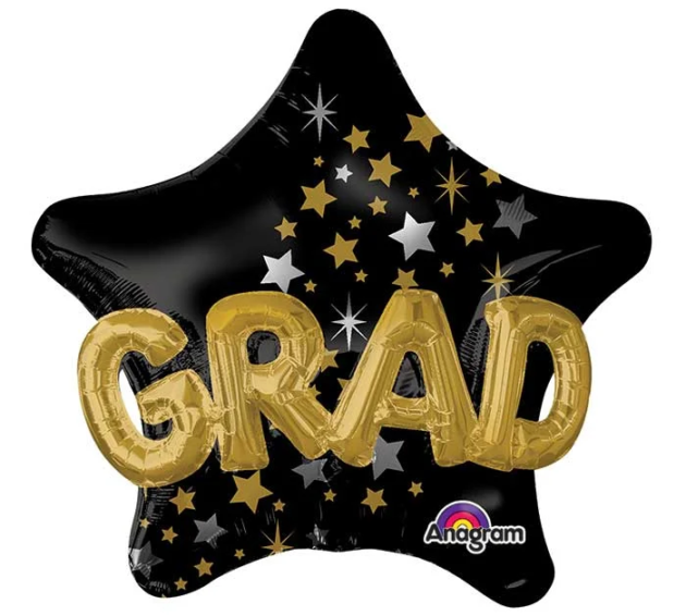 36 inch Congrats GRAD Star Multi-Balloon Foil balloon