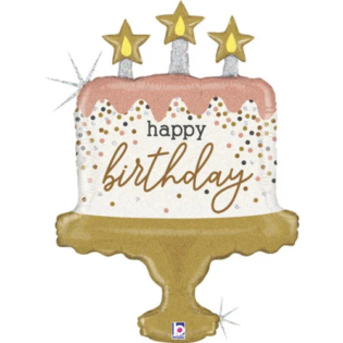 33" Birthday Cake Confetti balloon