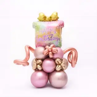 Happy Birthday Balloon Gift Arrangement