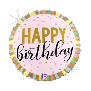18" Metallic pink Birthday Party balloon