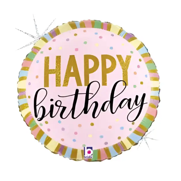18" Metallic pink Birthday Party balloon