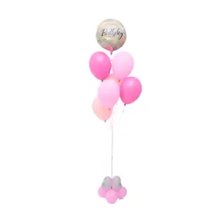 HBD Marble Balloon Bouquet Arrangement
