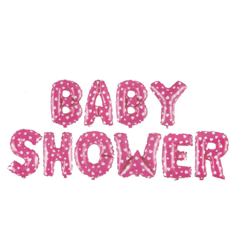 Pink Baby Shower Foil Balloon Set