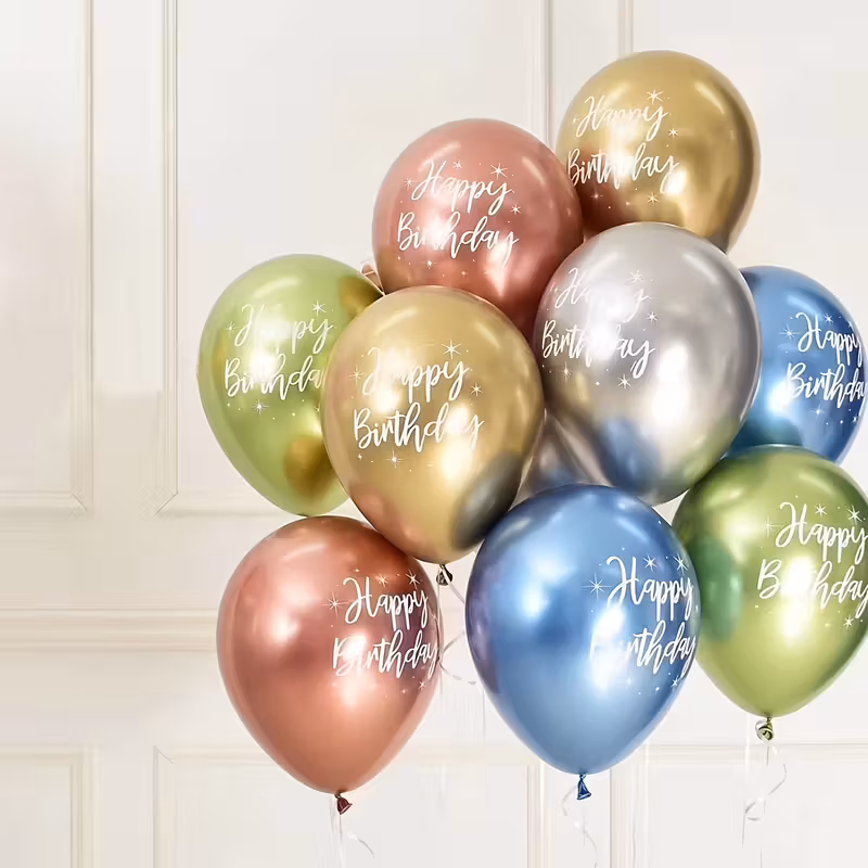 Chrom Happy Birthday Balloons