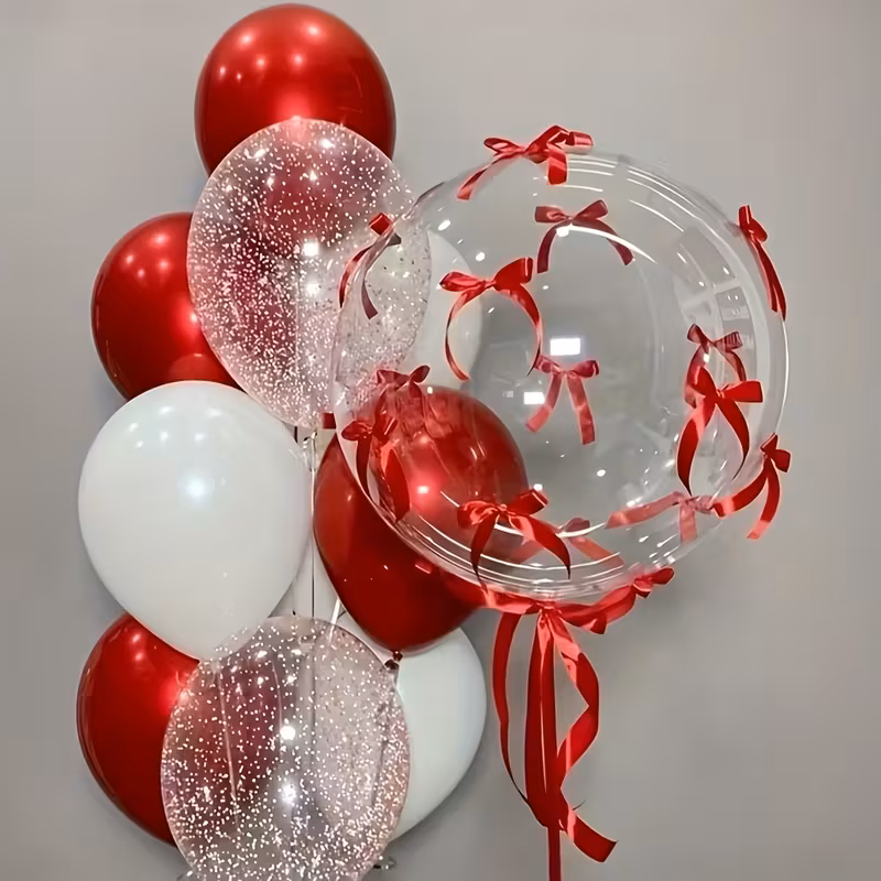Red Bow Balloon Abu Dhabi - بالون فيونكة حمراء - محل بالون في ابوظبي