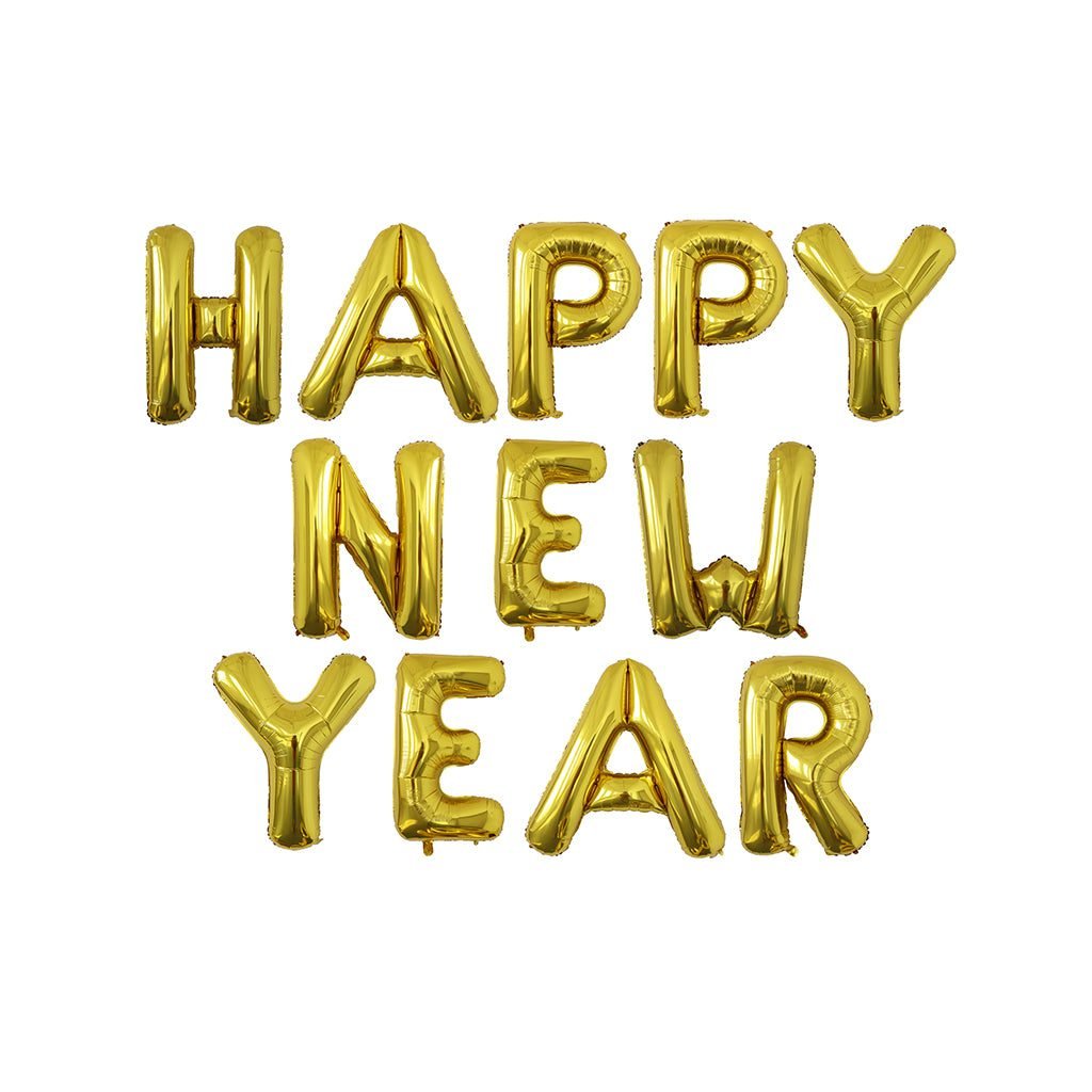 Happy New Year Balloon Banner Abu Dhabi - بالونات هابي نيو يير - محل بالون ابوظبي