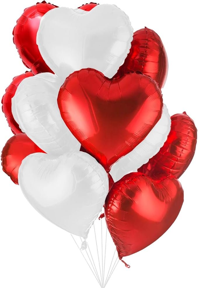 Red Heart Foil Balloon