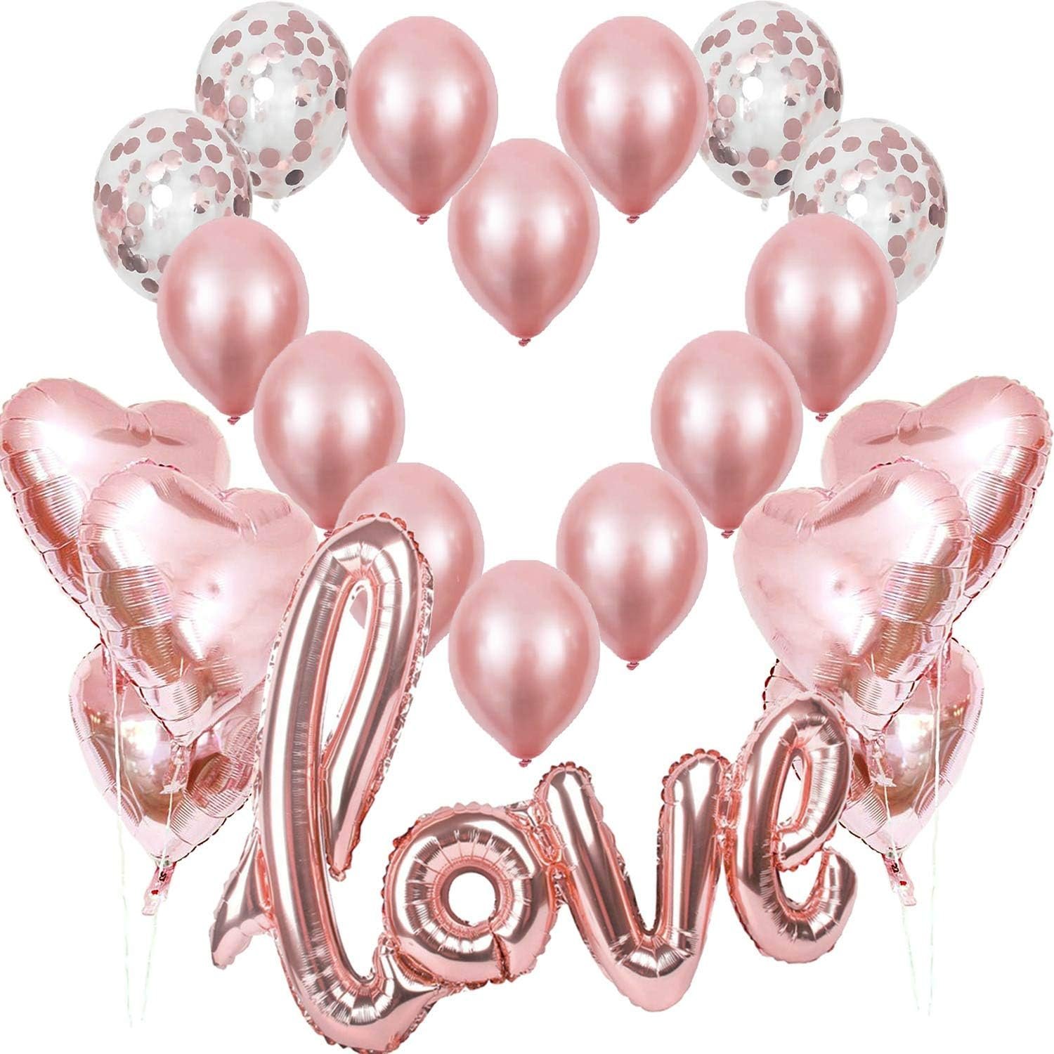 Rosegold Love heart Balloon