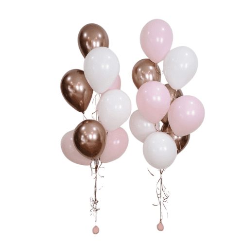 Pink Rose Gold Helium Balloons Abu Dhabi
