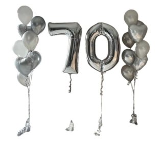 Silver Number Balloon Delivery Abudhabi