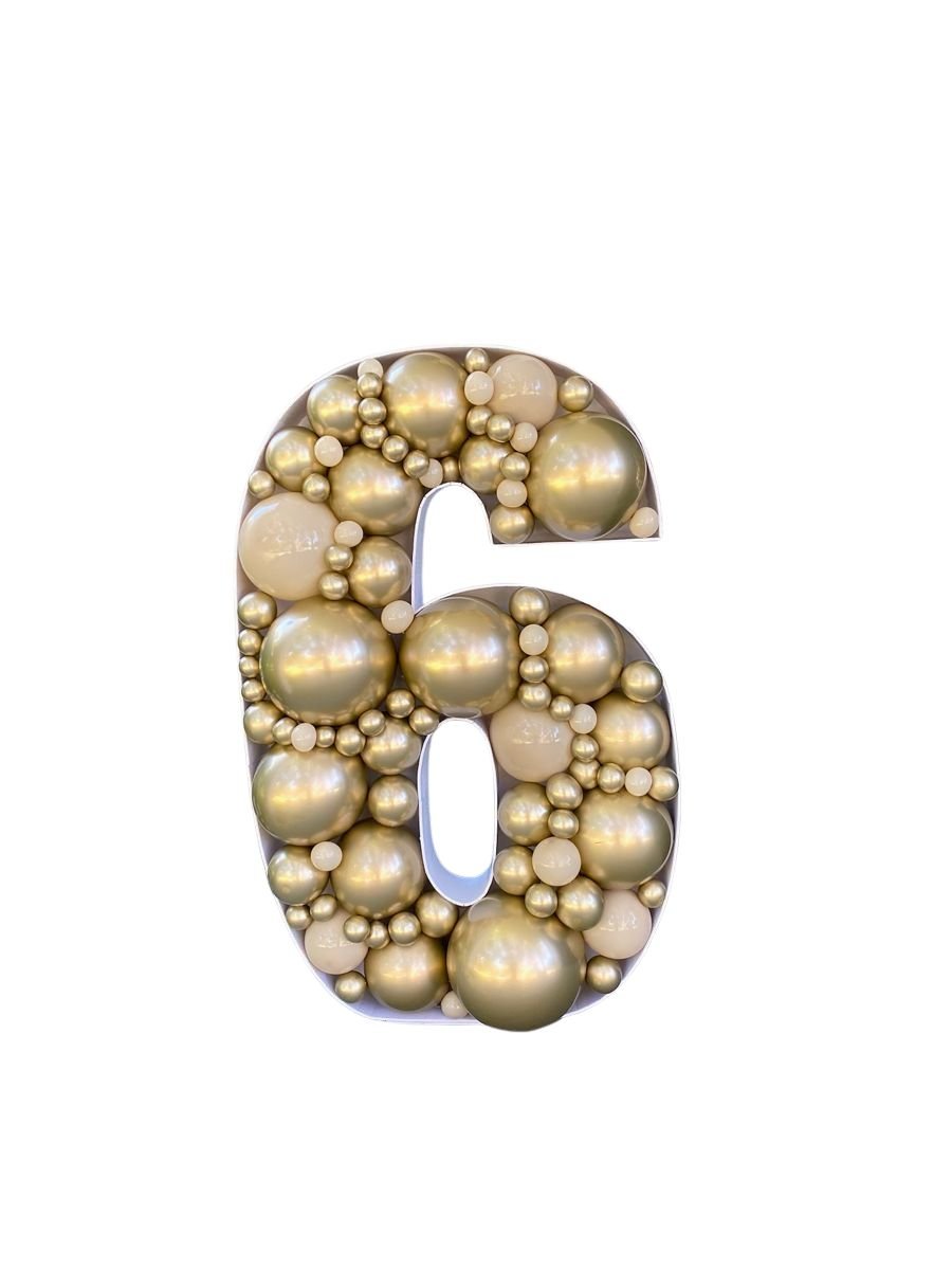 Gold Balloon Number Marquee Abu Dhabi