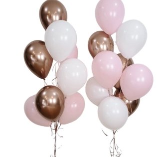 Pink Rose Gold Helium Balloons Abu Dhabi
