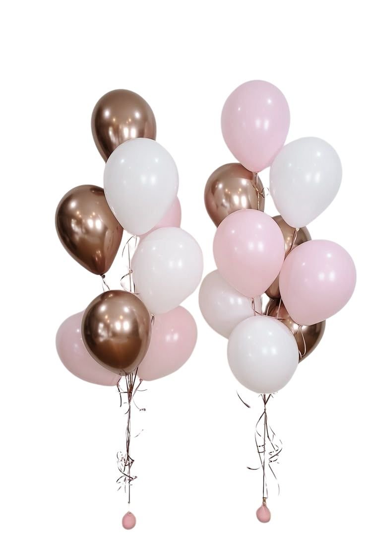 Pink Rose Gold Helium Balloons Abu Dhabi
