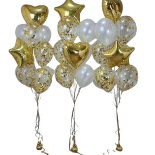 Gold Heart Balloon Helium Abu Dhabi - بالون قلب ذهبي هيليوم أبوظبي