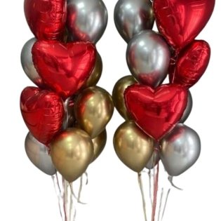 Red Heart Foil Balloon Helium Abu Dhabi - بالون قلب أحمر هيليوم أبوظبي