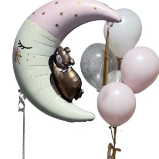 Baby Girl Balloons Delivery Abu Dhabi - بالونات استقبال مولودة أبوظبي