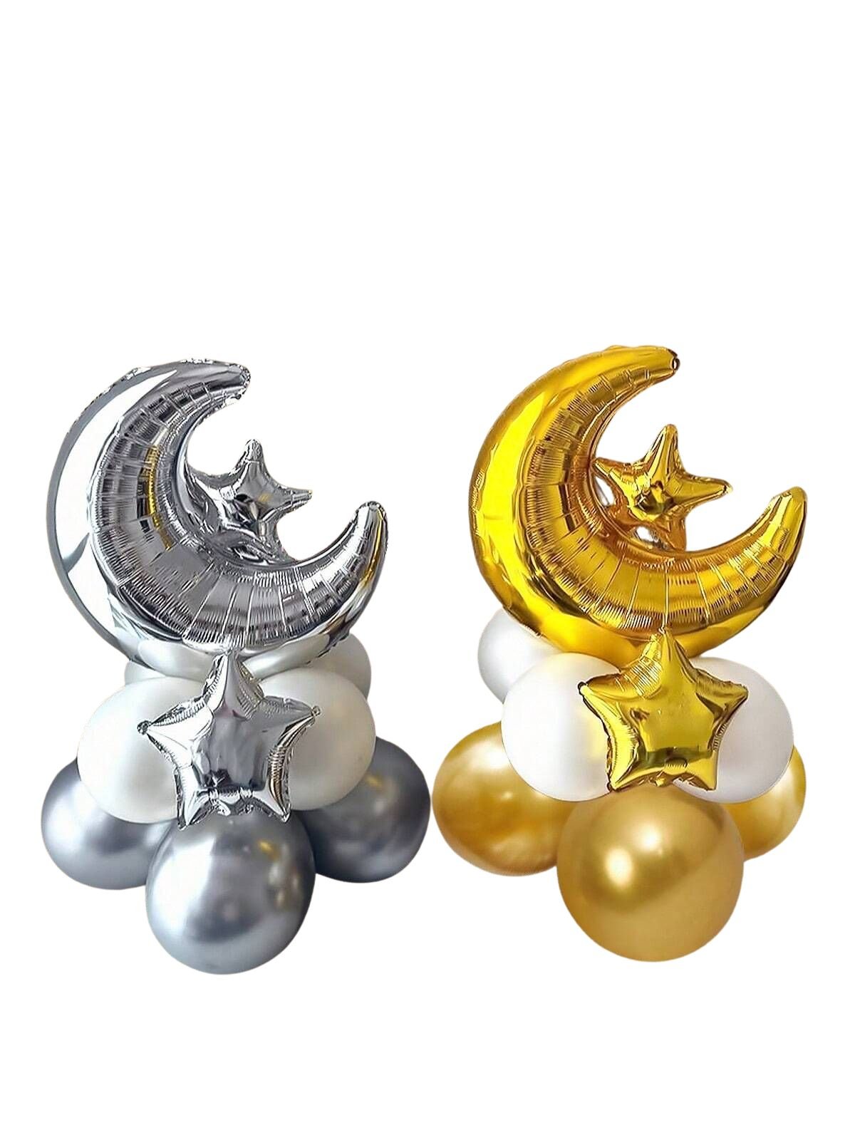 Crescent Ramadan Balloon Stand Abu Dhabi - ستاند بالونات هلال رمضان ابوظبي - زينة رمضان بالونوا