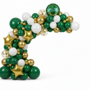 ramadan balloon arch Ramadan Balloon Arch Abu Dhabi Delivery - قوس بالونات رمضان فخم - زينة رمضان محل بالون ابوظبي بالونوا