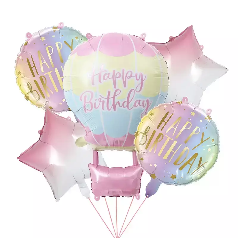 Birthday Pastel Balloons Set