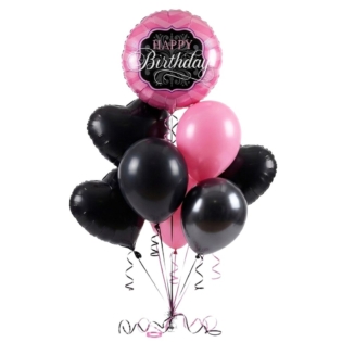 Birthday Black Pink Balloon Birthday Black Pink Balloon