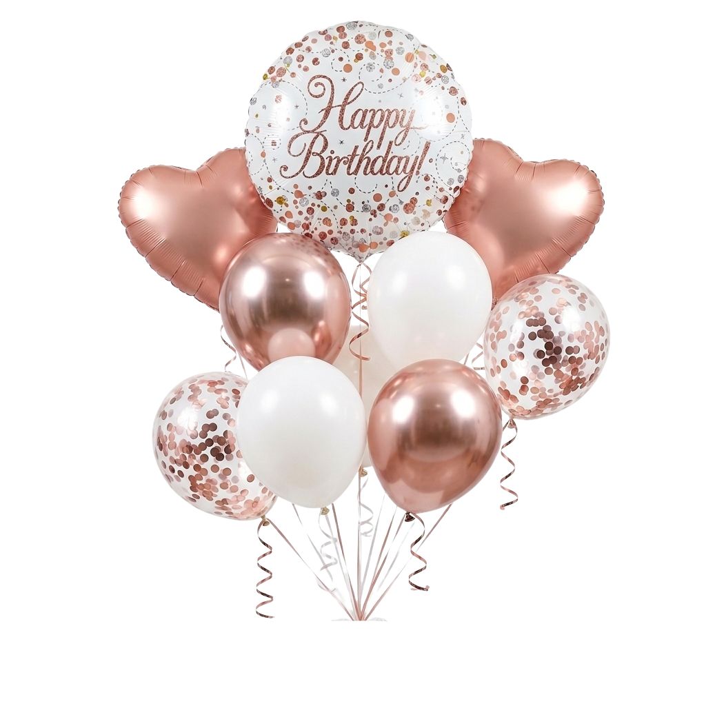 Birthday Rose Gold Balloon